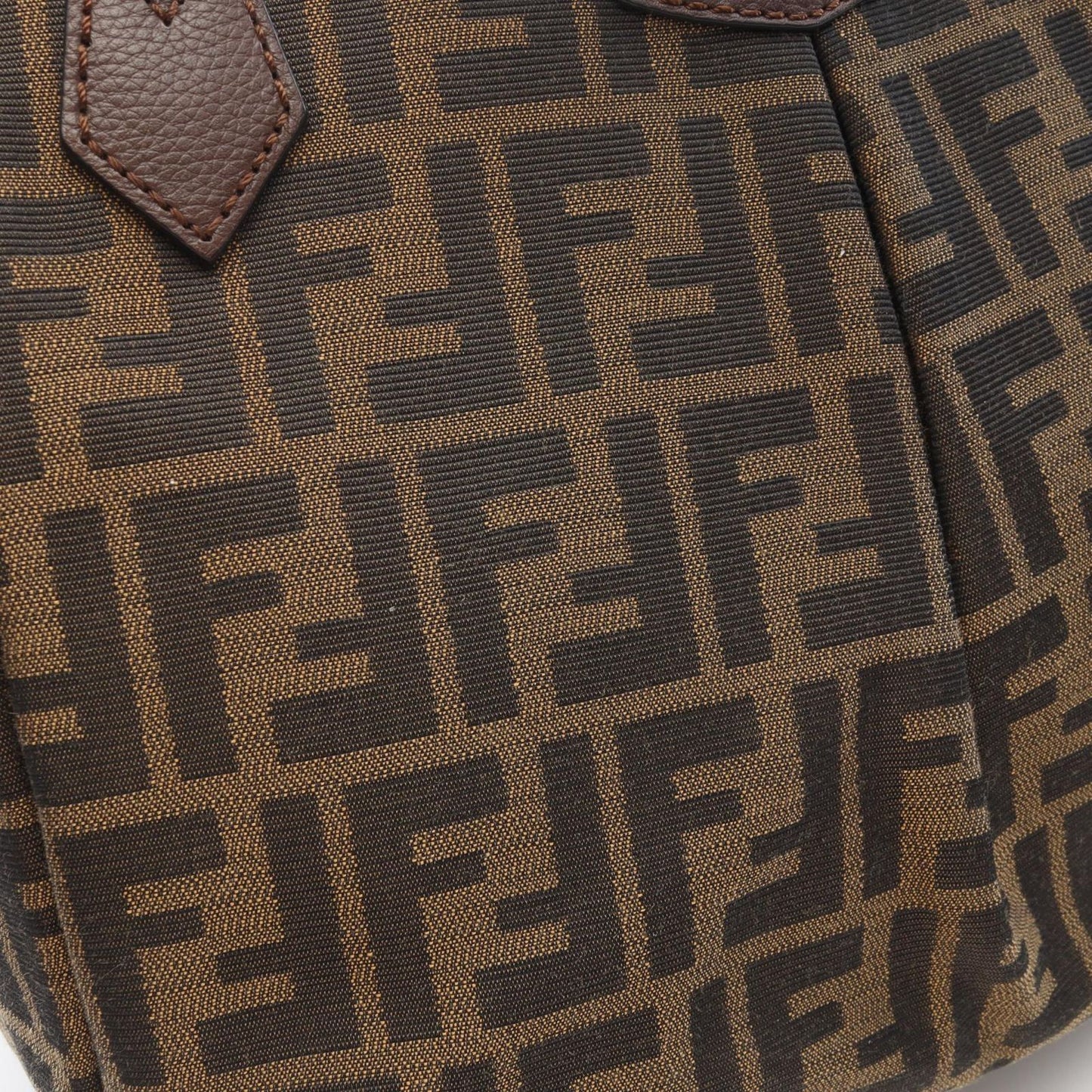Fendi Tote Zucca Brown Canvas Leather — view 7