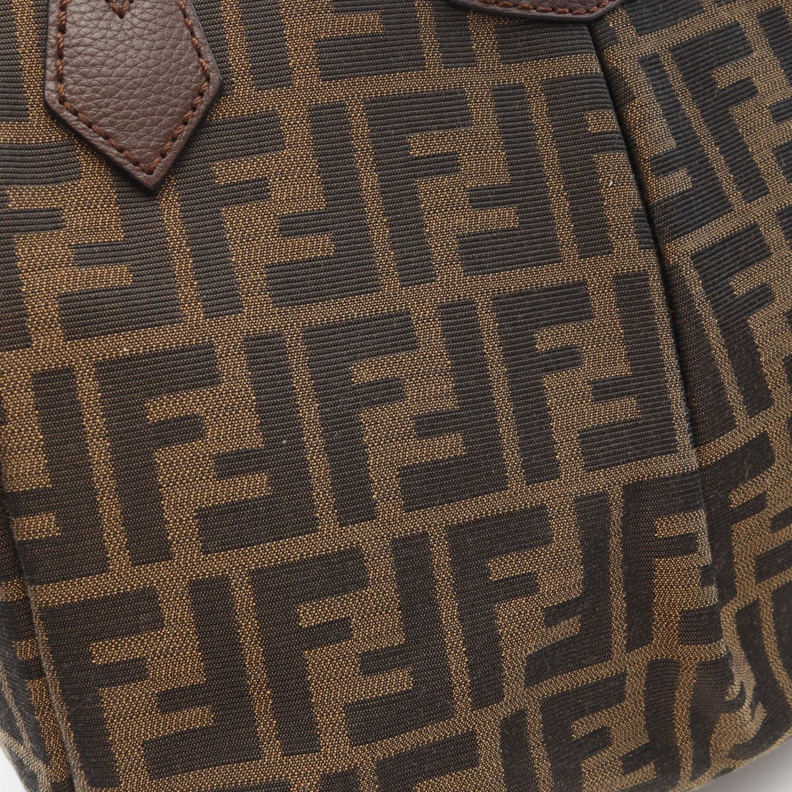 Fendi Tote Zucca Brown Canvas Leather — view 7