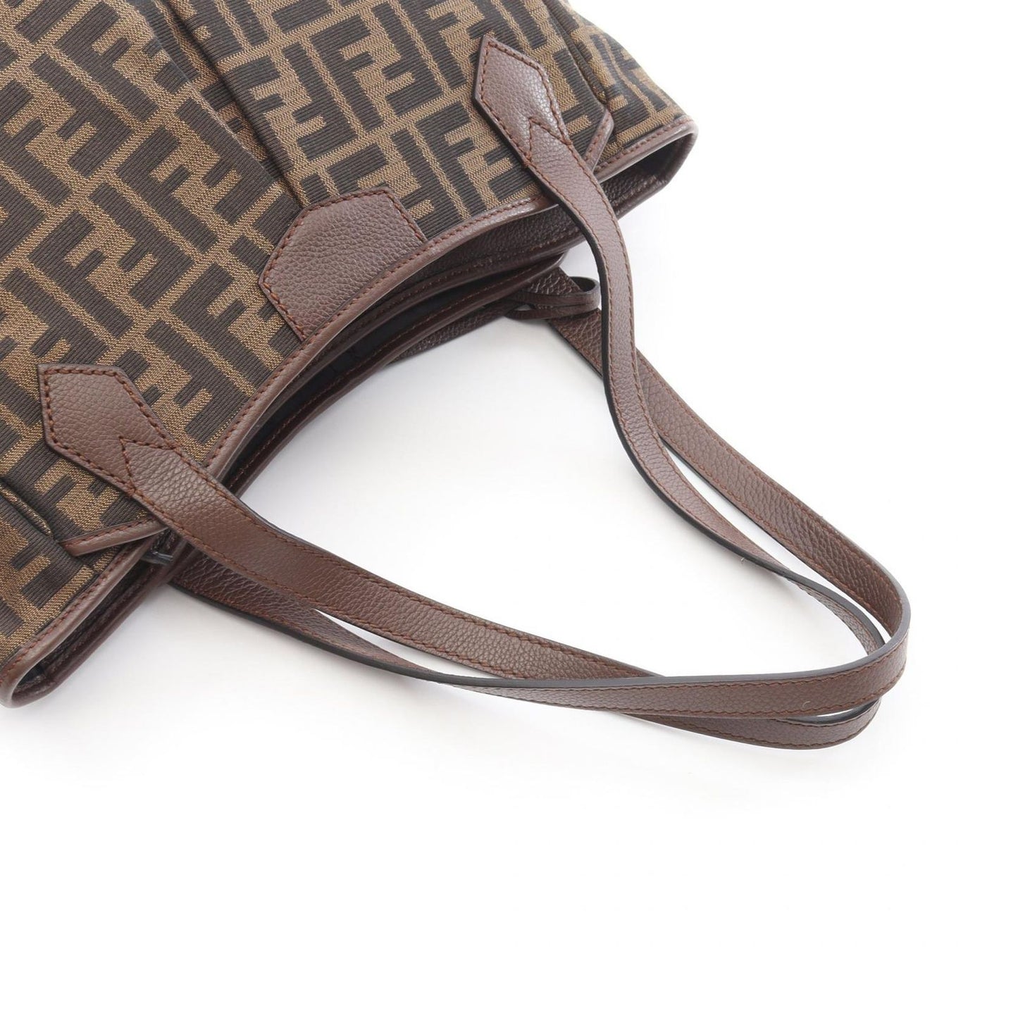 Fendi Tote Zucca Brown Canvas Leather — view 5