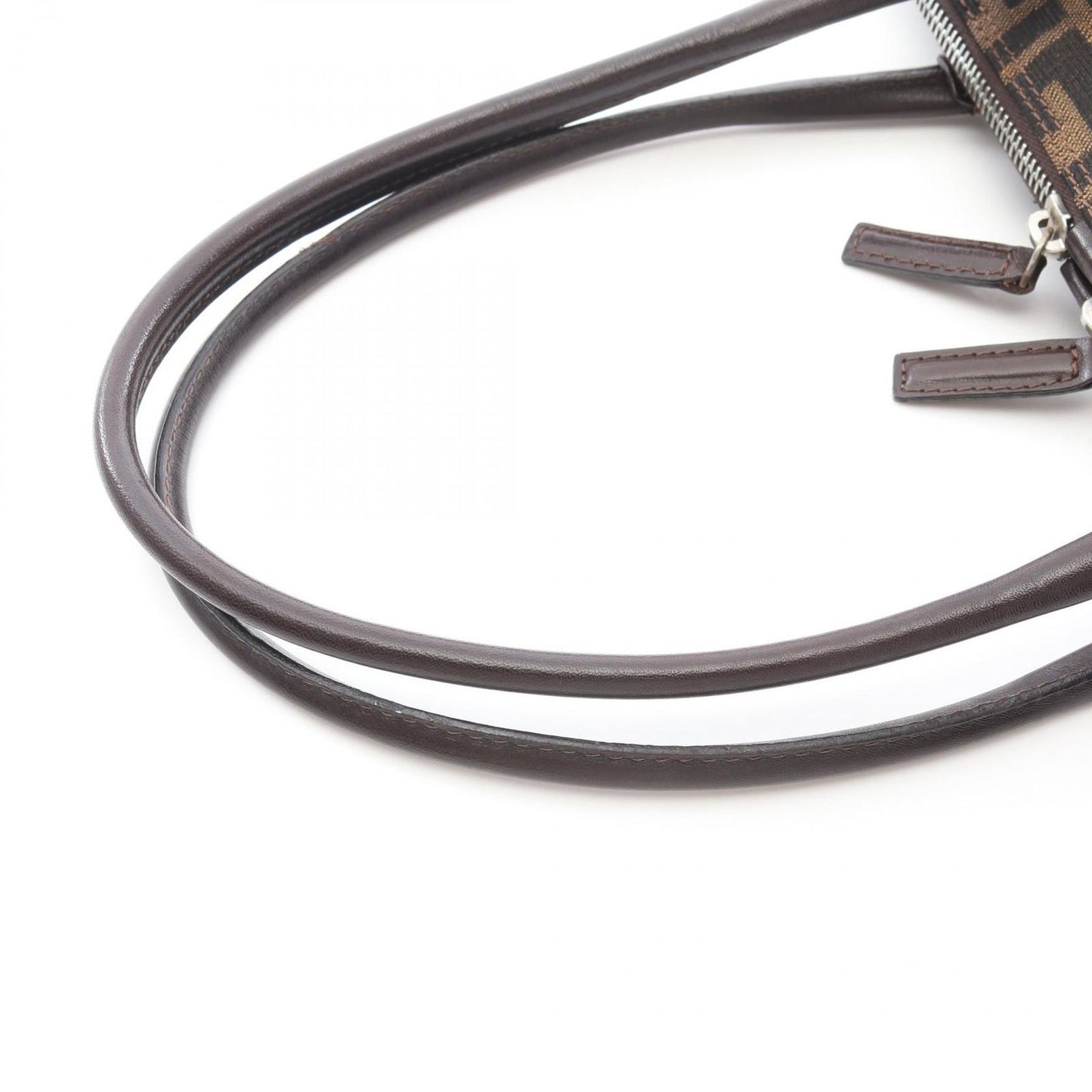Fendi Handbag Zucca Brown Canvas Leather — view 5