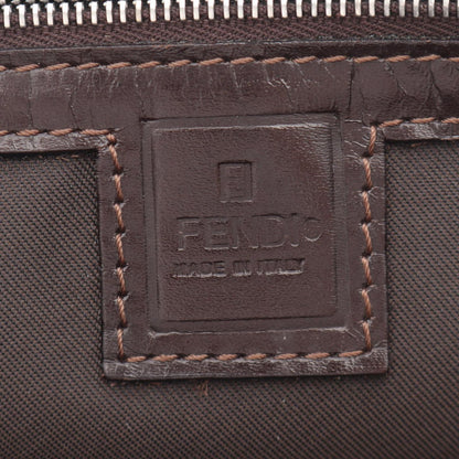 Fendi Handbag Zucca Brown Canvas Leather — view 4