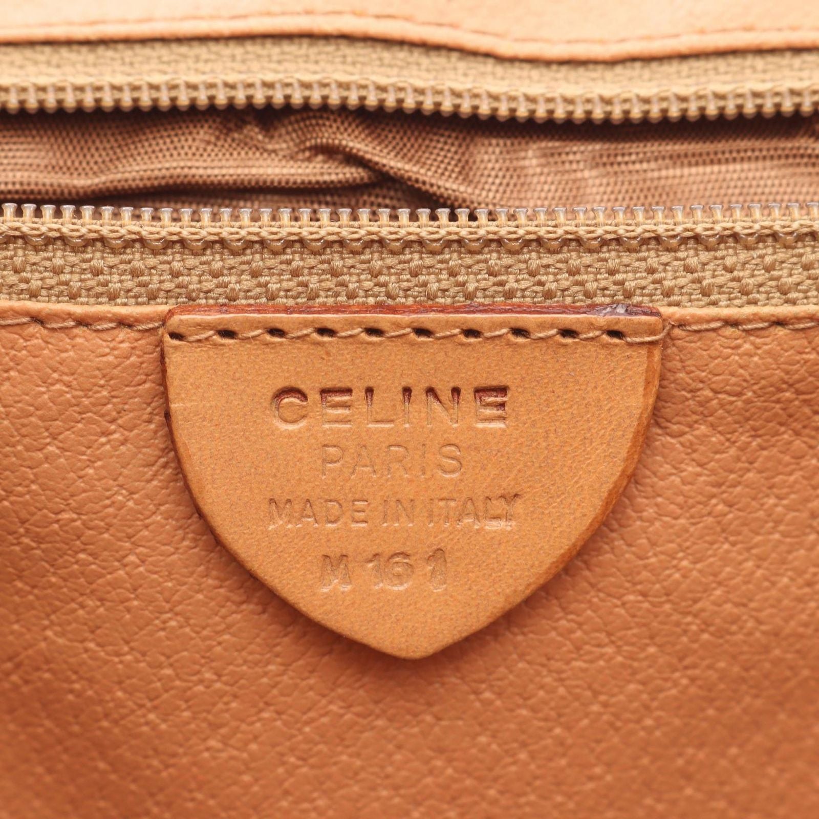 Celine Backpack Macadam Dark Brown Canvas Leather — view 4