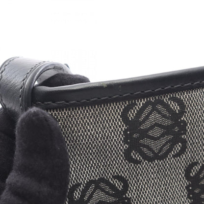 Loewe Shoulder Bag Anagram Gray Black Canvas Leather — view 8