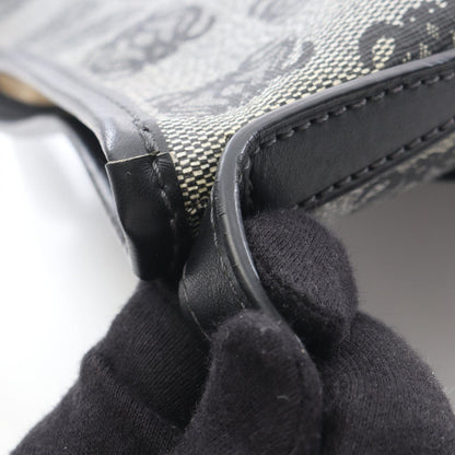 Loewe Shoulder Bag Anagram Gray Black Canvas Leather — view 9