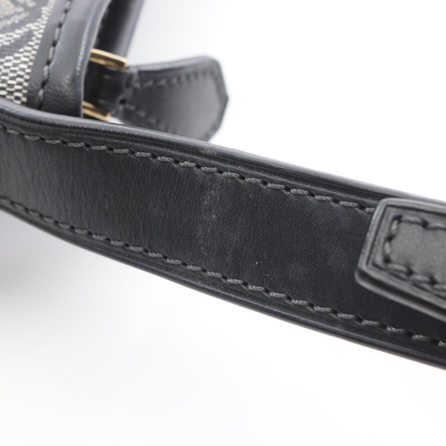 Loewe Shoulder Bag Anagram Gray Black Canvas Leather — view 5