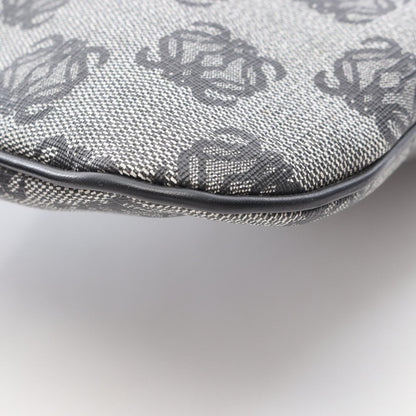 Loewe Shoulder Bag Anagram Gray Black Canvas Leather — view 6
