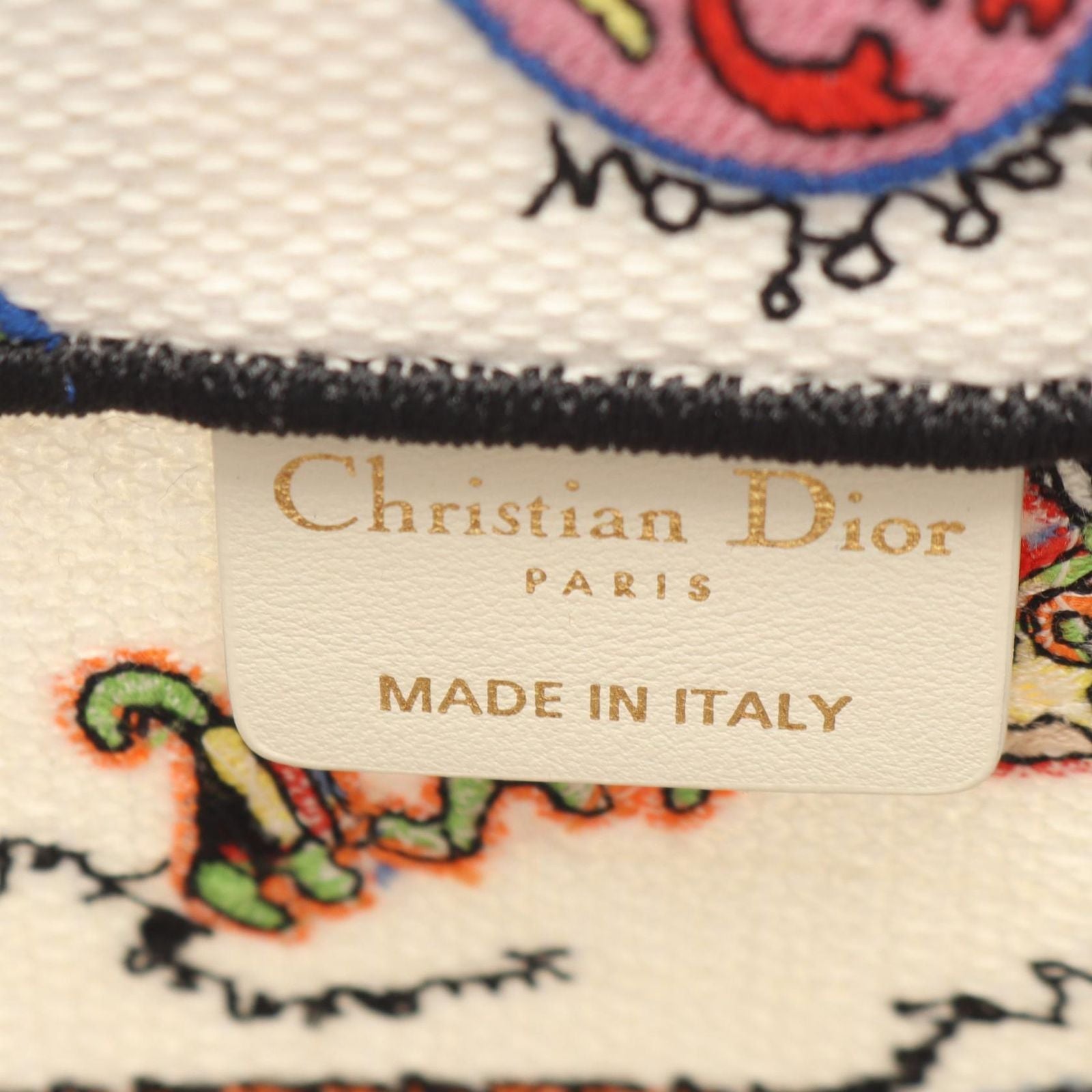 Dior Tote Book Niki Saint Phalle White Orange Black Canvas — view 4