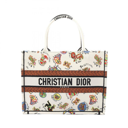 Dior Tote Book Niki Saint Phalle White Orange Black Canvas