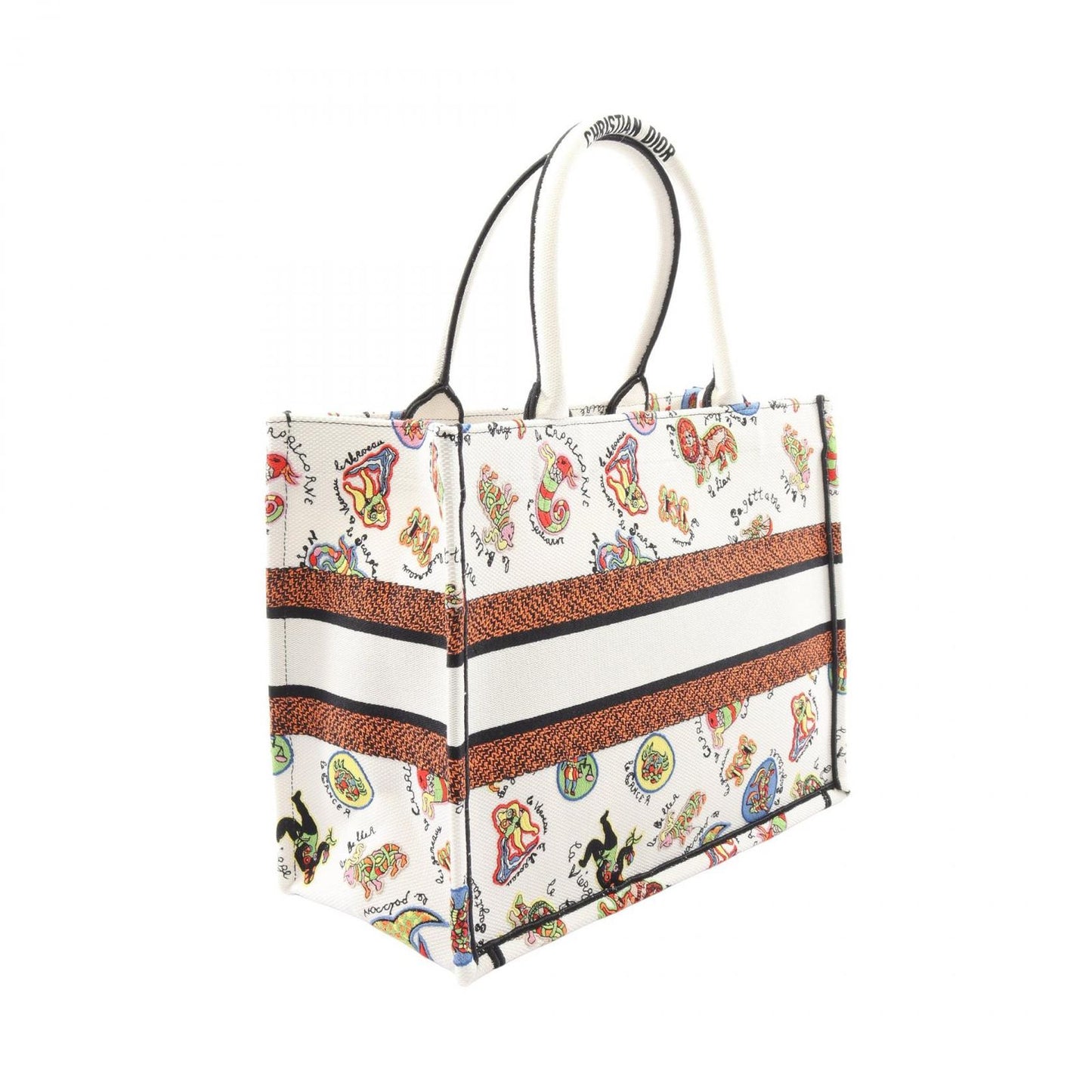 Dior Tote Book Niki Saint Phalle White Orange Black Canvas — view 2