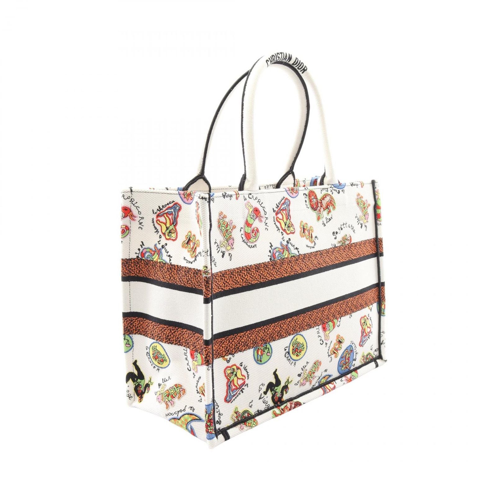 Dior Tote Book Niki Saint Phalle White Orange Black Canvas — view 2