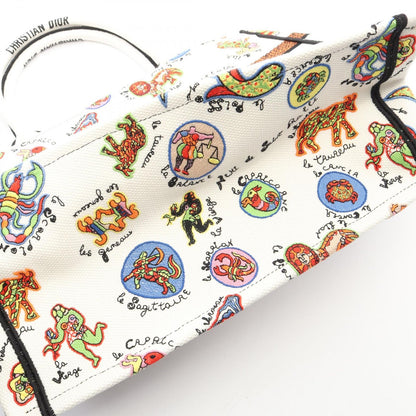 Dior Tote Book Niki Saint Phalle White Orange Black Canvas — view 8
