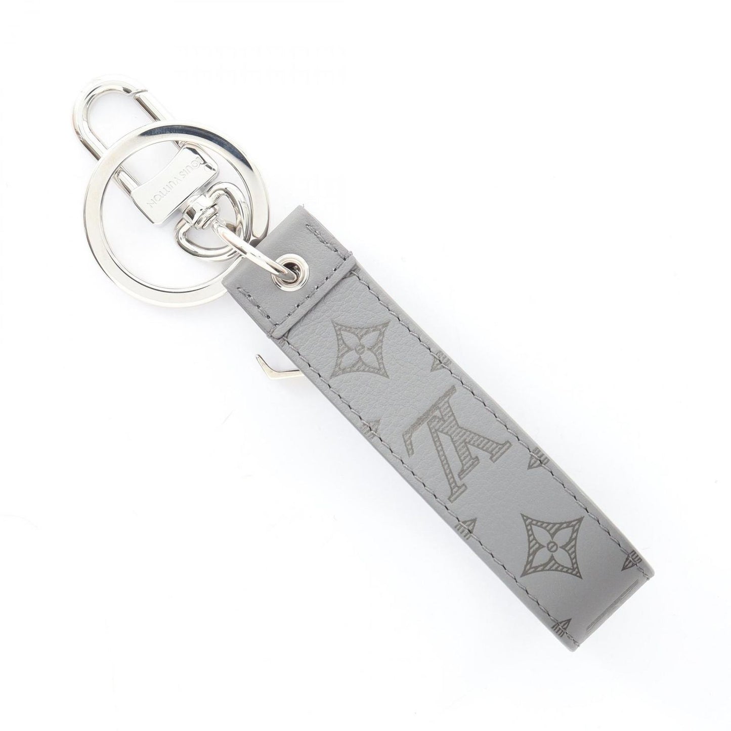 Louis Vuitton Key Holder Dragonne Monogram Shadow Gray Leather — view 2