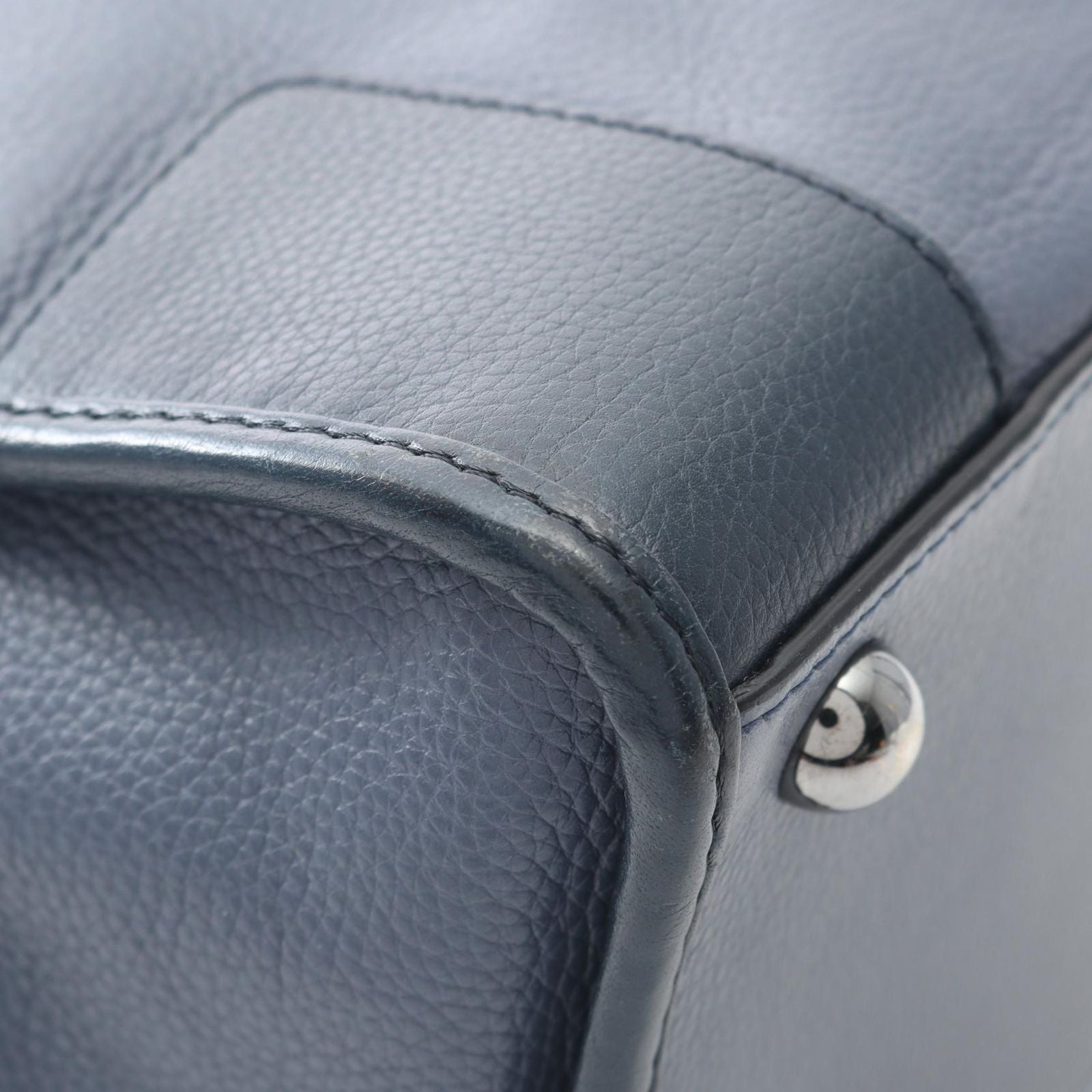 Loewe Handbag Cruz 2-Way Dark Blue Leather Shoulder — view 5