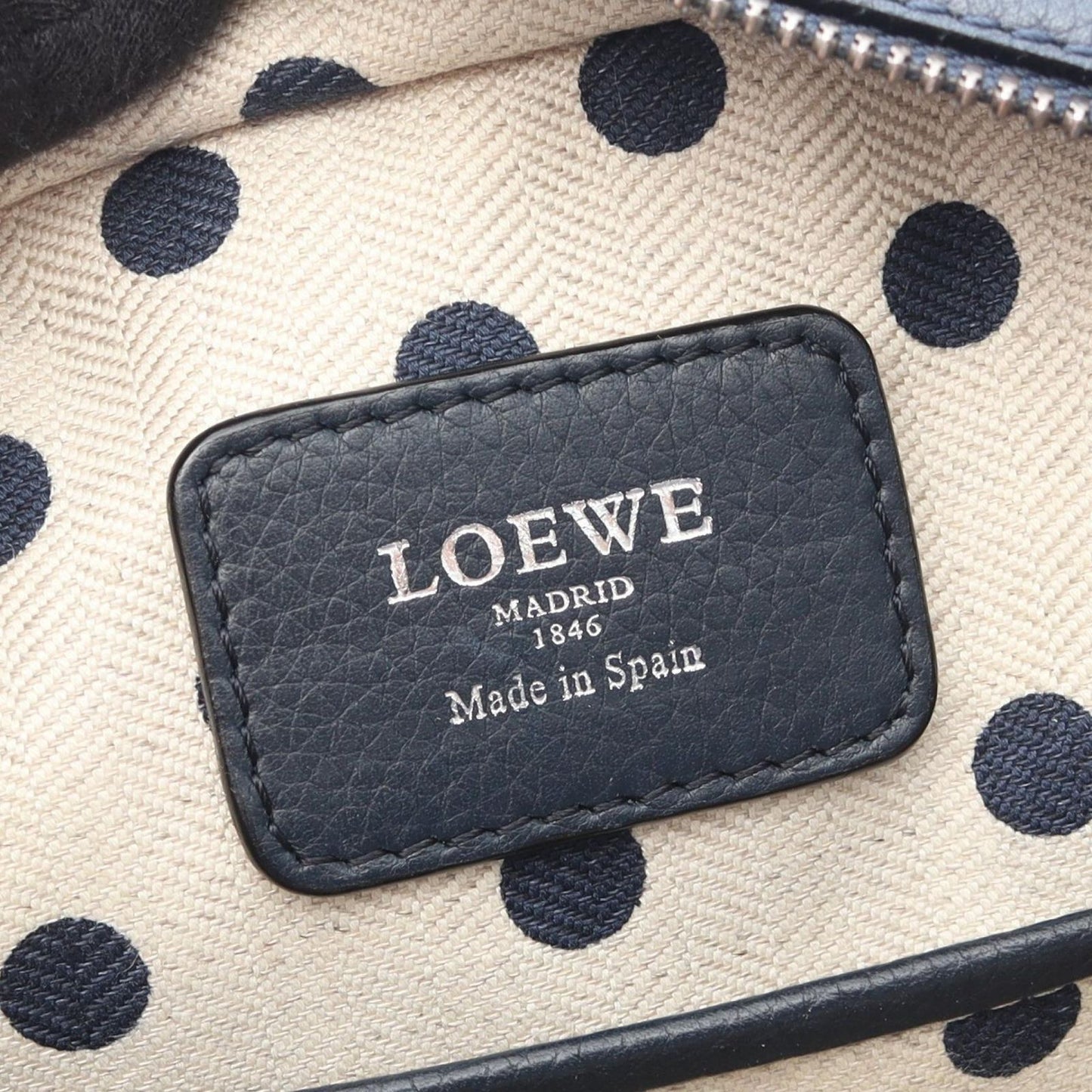 Loewe Handbag Cruz 2-Way Dark Blue Leather Shoulder — view 4