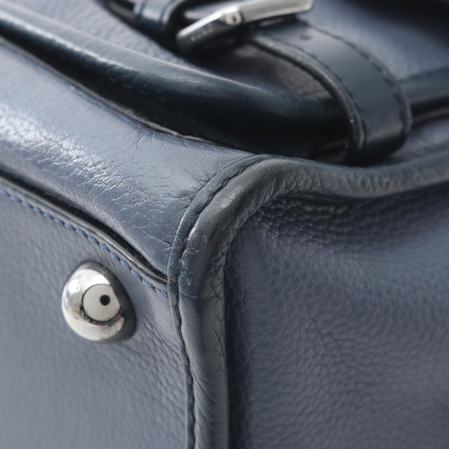 Loewe Handbag Cruz 2-Way Dark Blue Leather Shoulder — view 6
