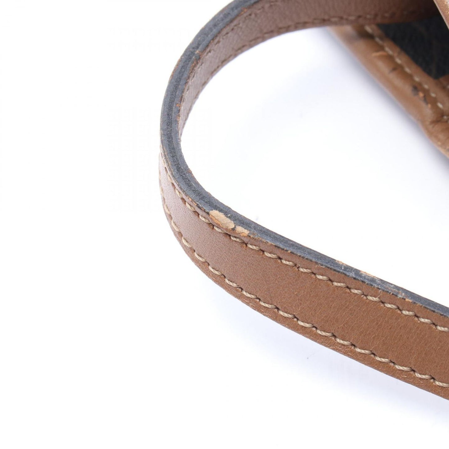 Dior Shoulder Bag Honeycomb Dark Brown Canvas Leather — view 9