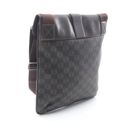 Loewe Shoulder Bag Anagram Dark Brown Canvas Leather — view 2