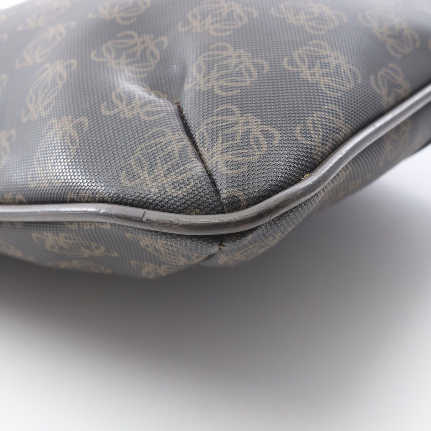 Loewe Shoulder Bag Anagram Dark Brown Canvas Leather — view 5