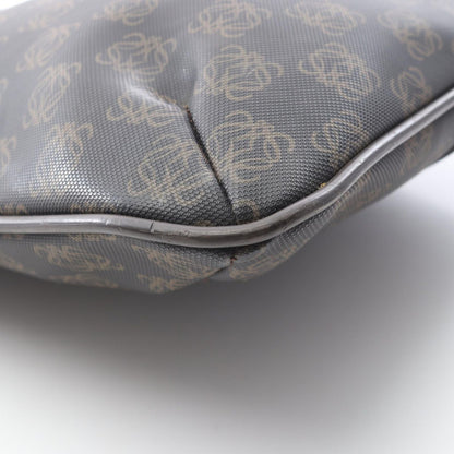 Loewe Shoulder Bag Anagram Dark Brown Canvas Leather — view 5