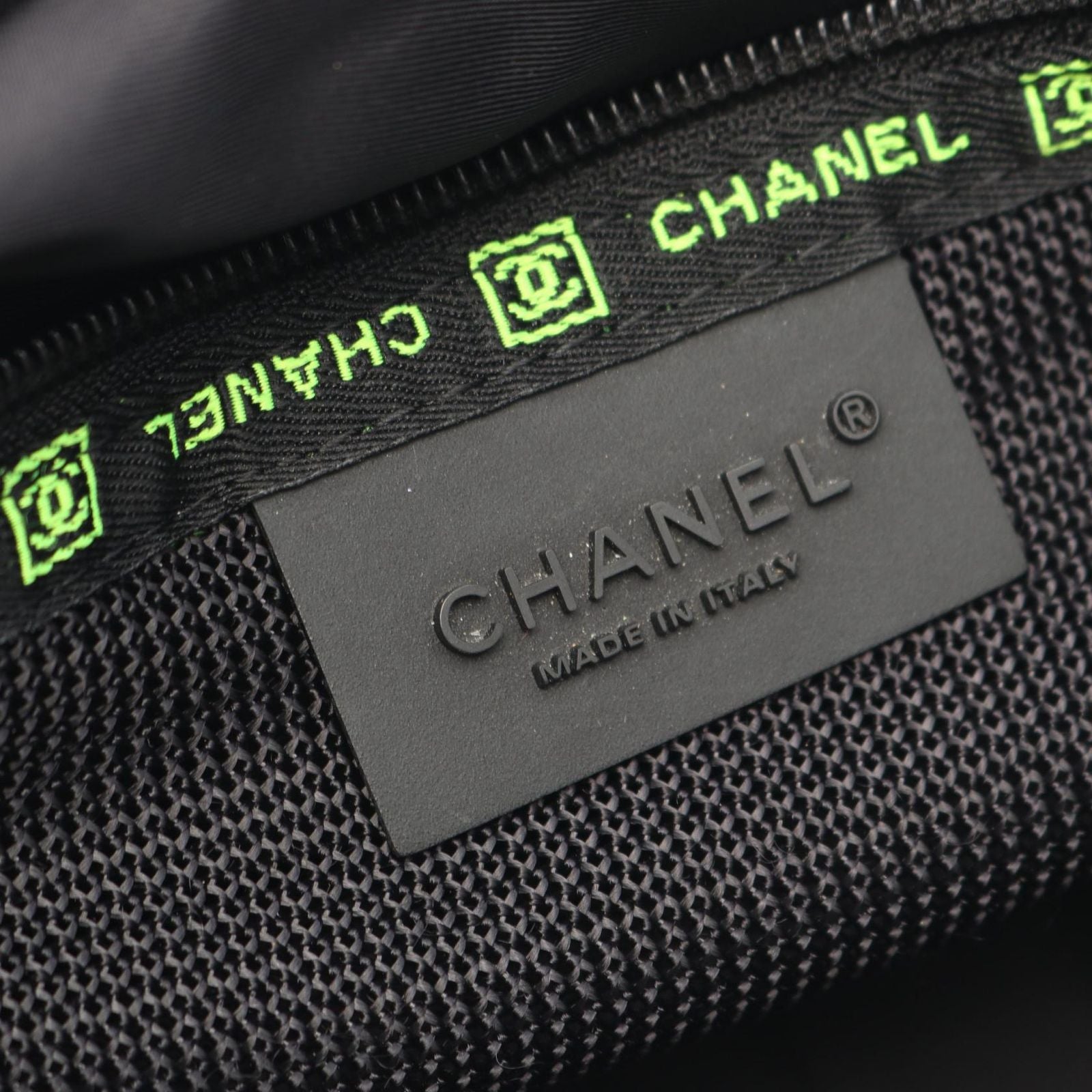 Chanel Shoulder Bag Sports Line CC Logo Black Nylon Rubber — view 4