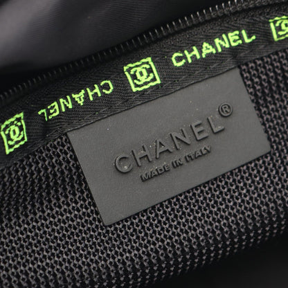 Chanel Shoulder Bag Sports Line CC Logo Black Nylon Rubber — view 4