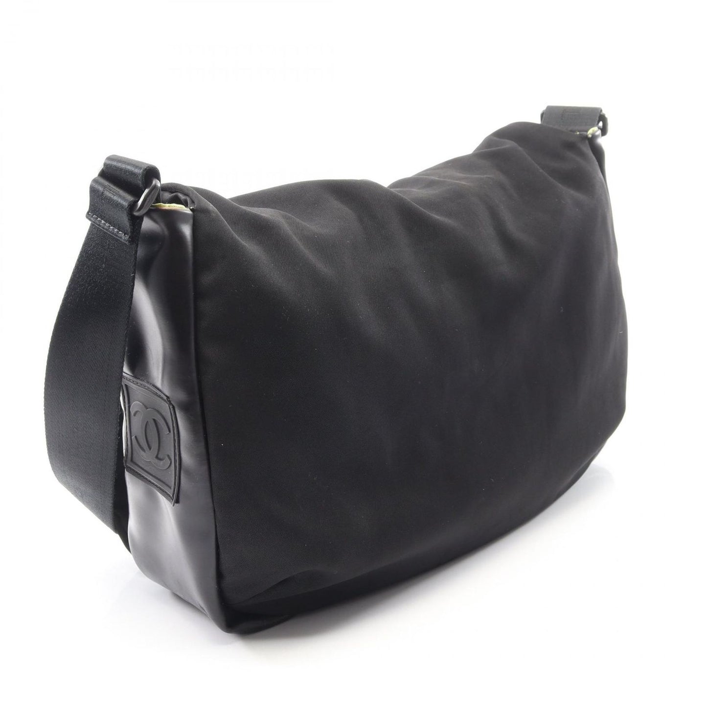 Chanel Shoulder Bag Sports Line CC Logo Black Nylon Rubber — view 2