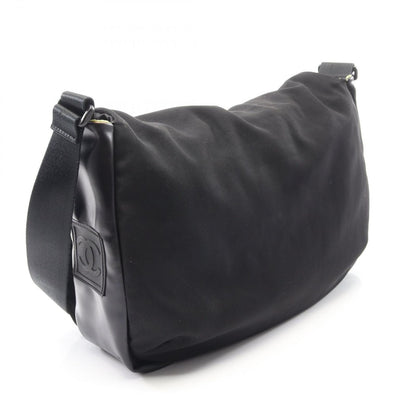 Chanel Shoulder Bag Sports Line CC Logo Black Nylon Rubber — view 2