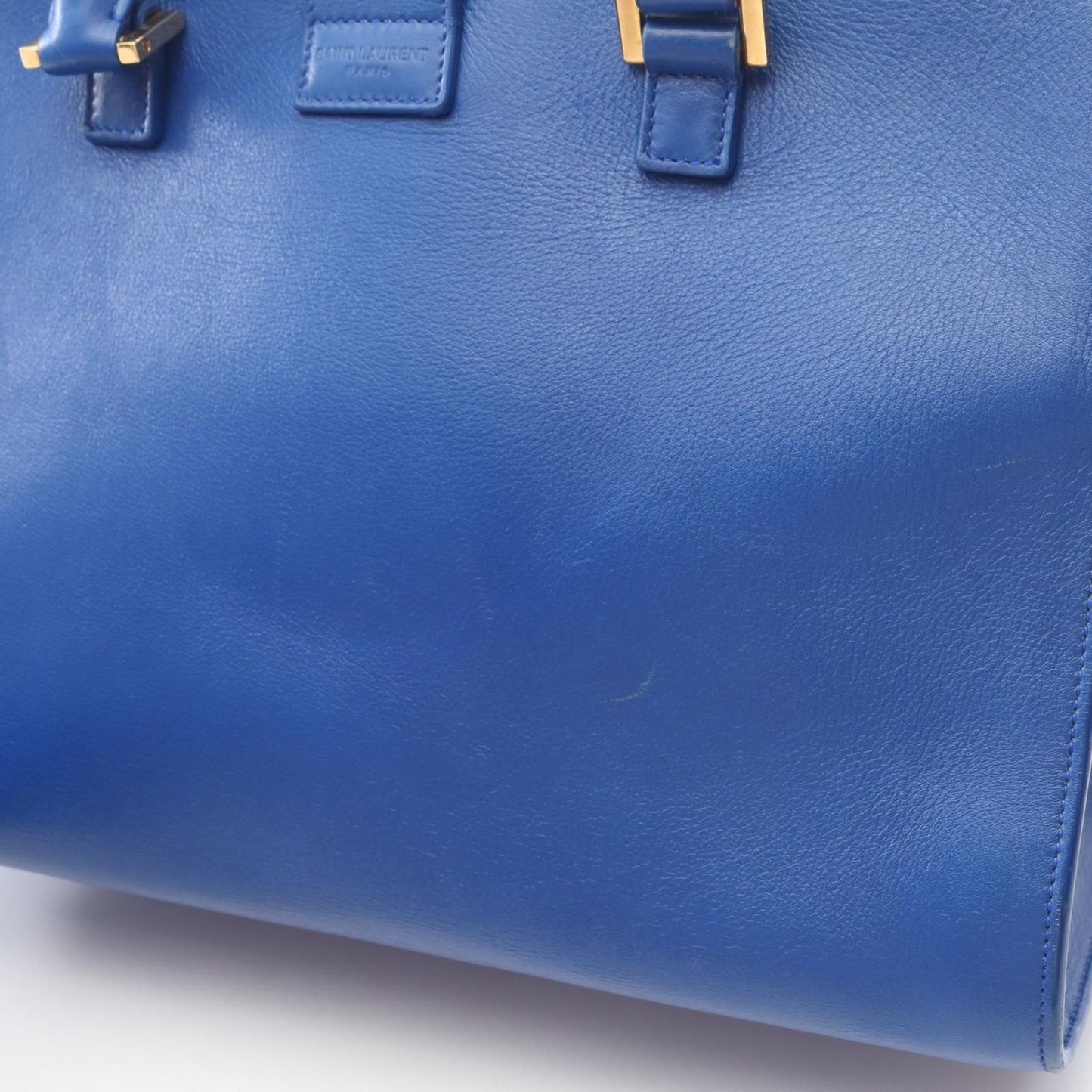 Saint Laurent Paris Handbag Monogram Cabas 2-Way Blue Leather Baby — view 7