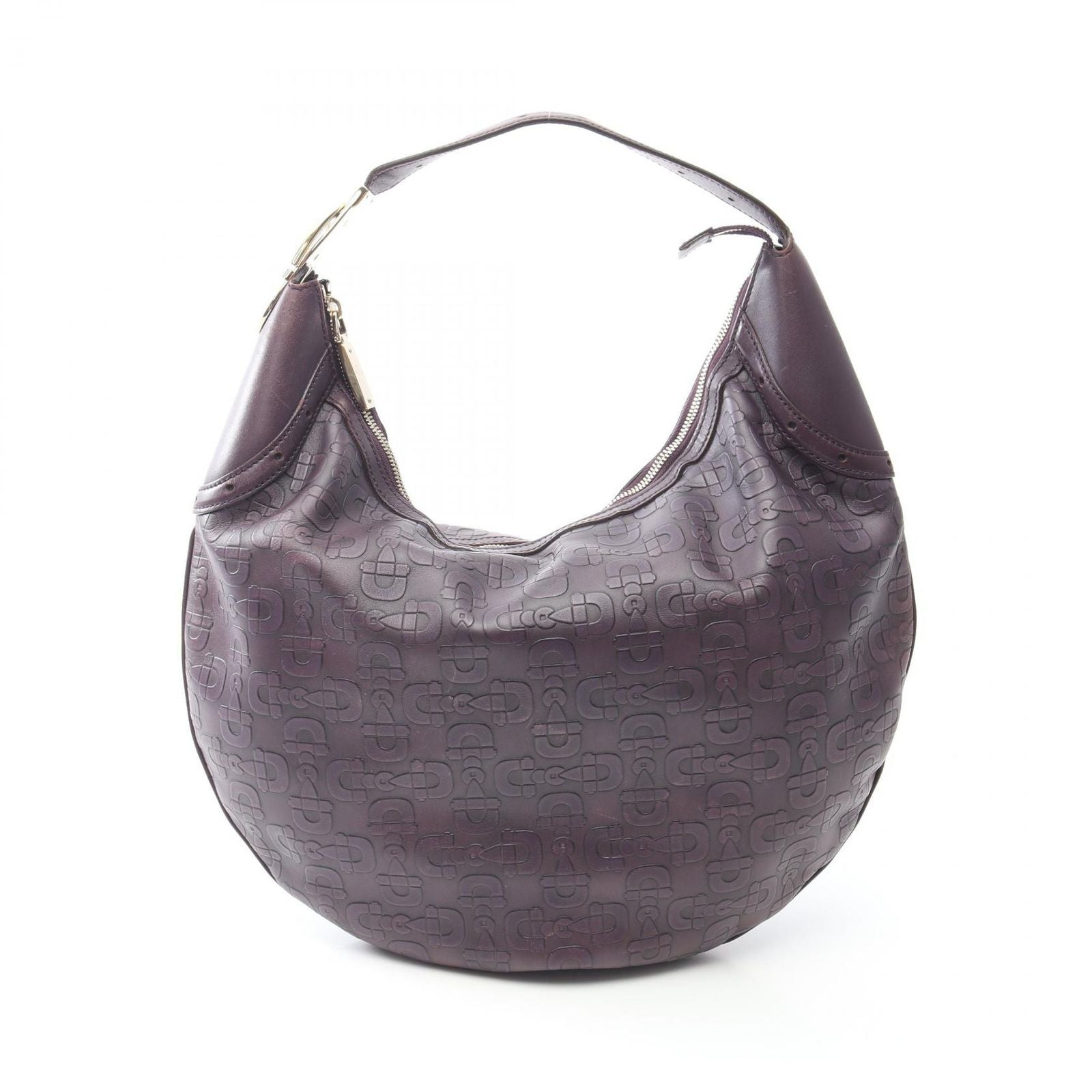 Gucci Shoulder Bag Horsebit Purple Leather