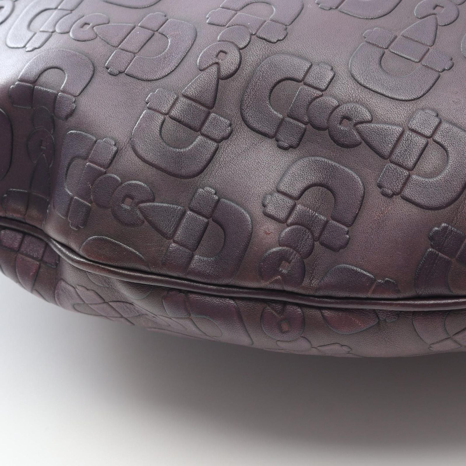 Gucci Shoulder Bag Horsebit Purple Leather — view 9
