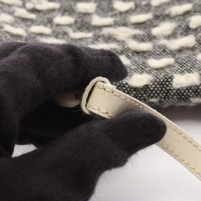 Dior Shoulder Bag Maris Pearl Black White Wool Leather — view 9