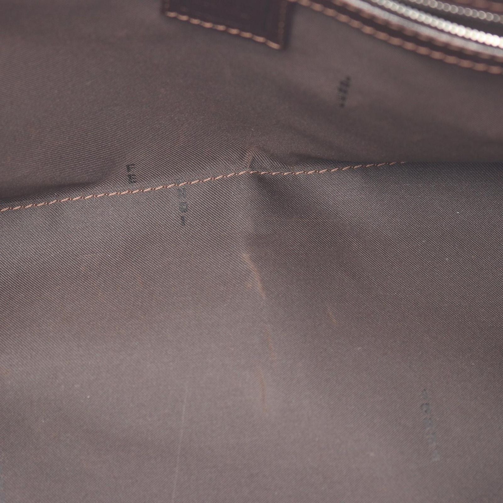 Fendi Handbag Zucca Brown Canvas Leather — view 5