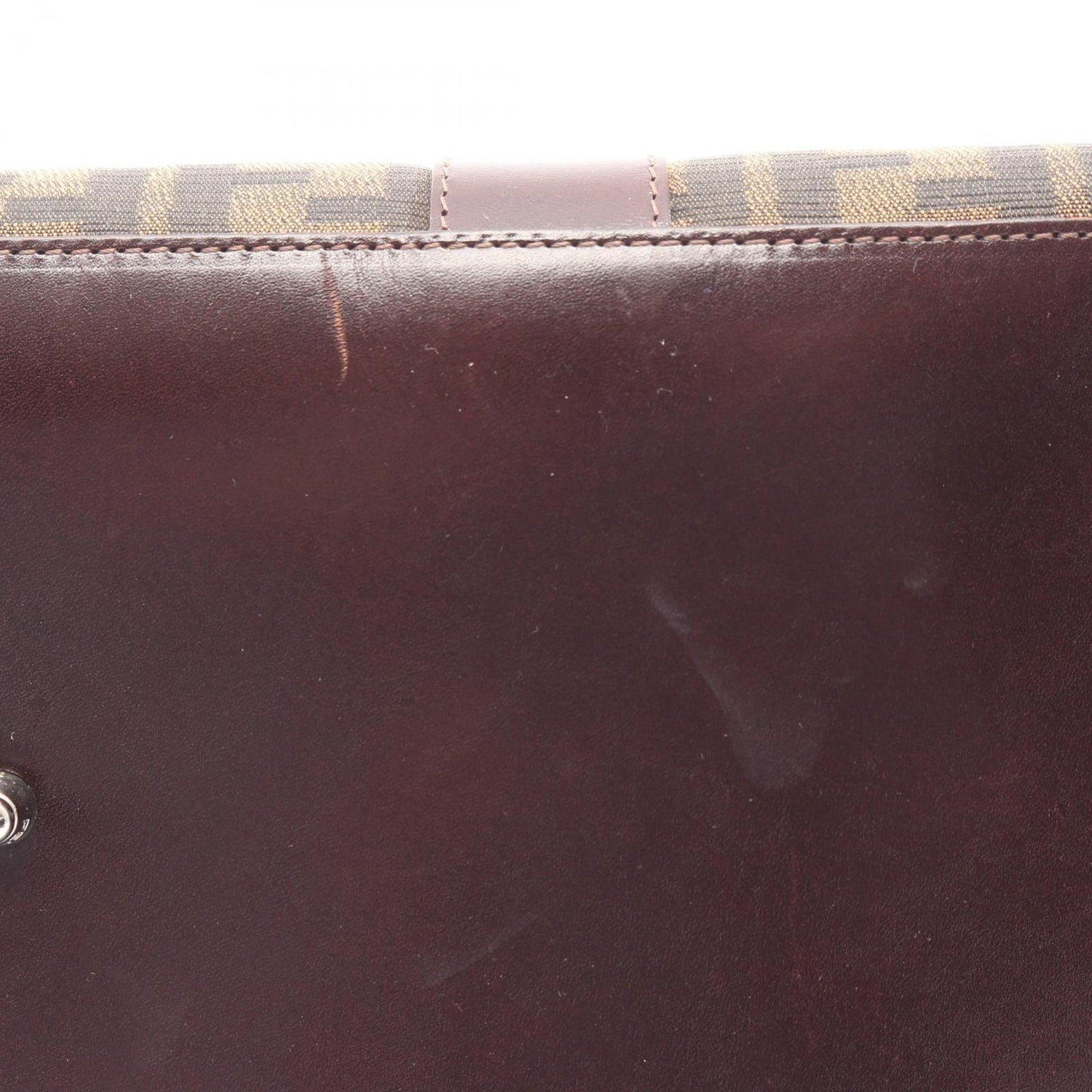 Fendi Handbag Zucca Brown Canvas Leather — view 7
