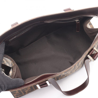 Fendi Handbag Zucca Brown Canvas Leather — view 3