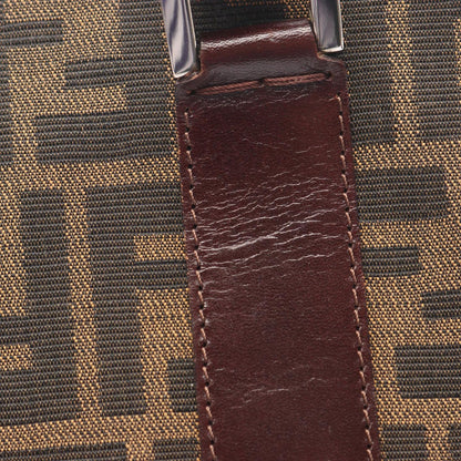 Fendi Handbag Zucca Brown Canvas Leather — view 6