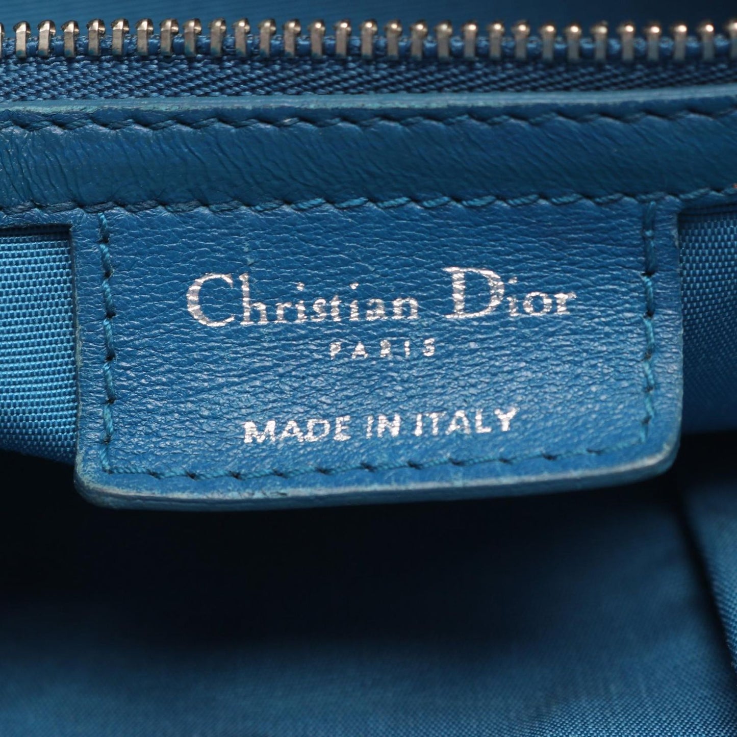Dior Handbag Granville Cannage 2-Way Blue Leather — view 4