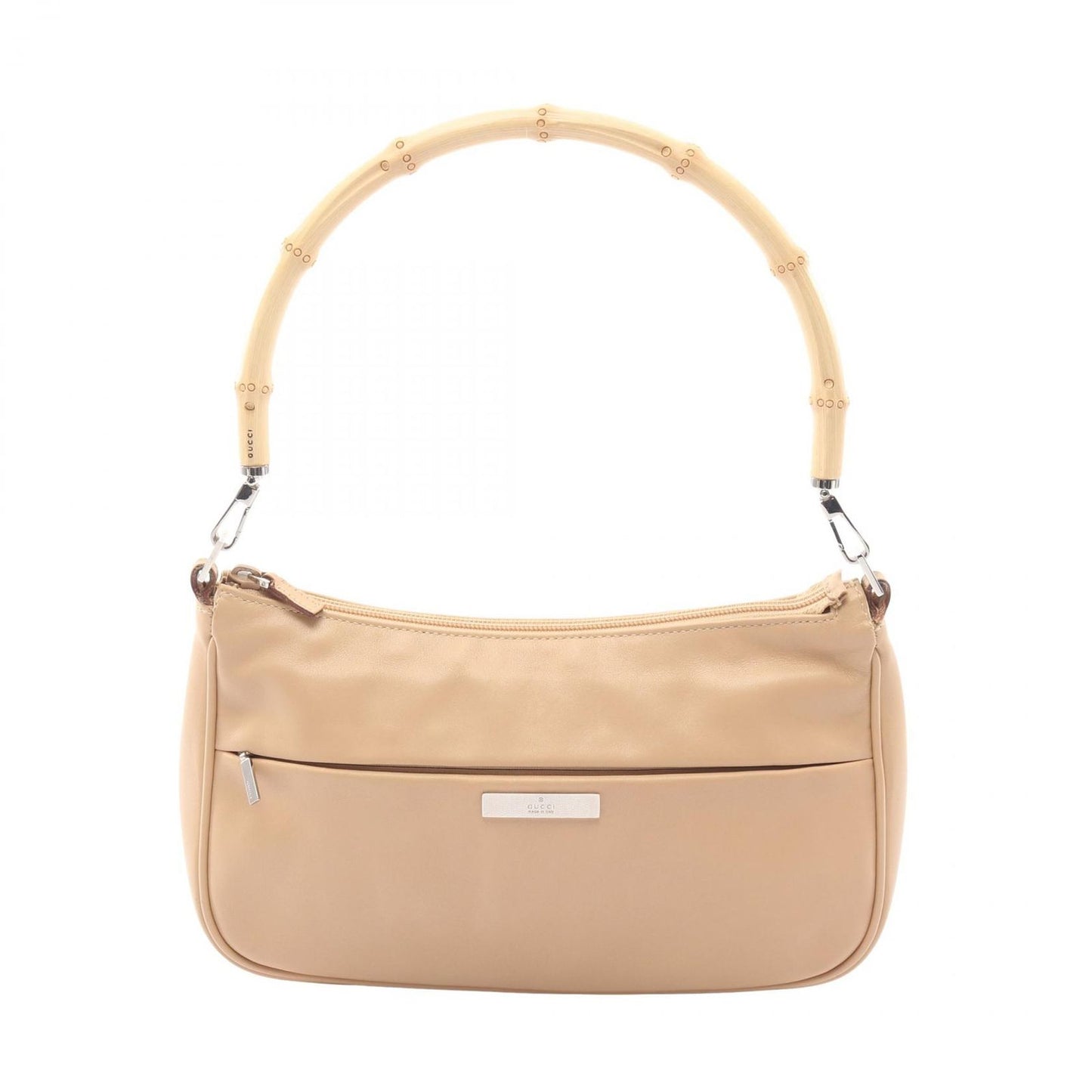Gucci Handbag Bamboo Beige Leather Hand