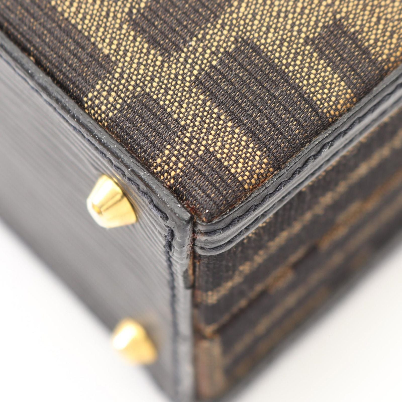 Fendi Handbag Zucca 2-Way Brown Canvas Leather — view 7