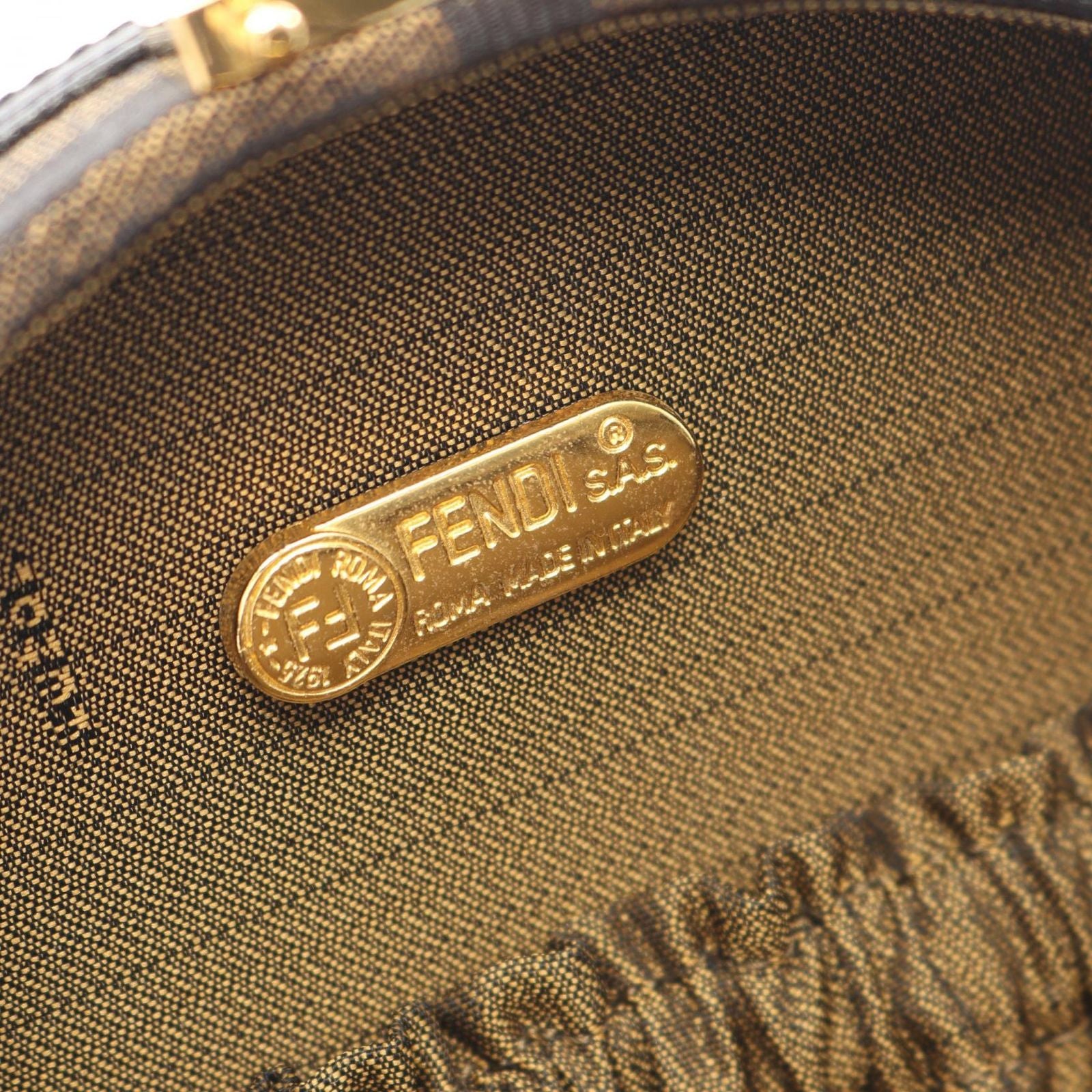 Fendi Handbag Zucca 2-Way Brown Canvas Leather — view 4