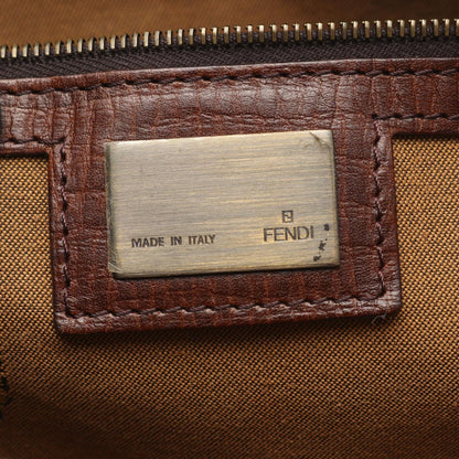 Fendi Tote Etnico Zucca Brown Canvas Leather Handbag — view 4