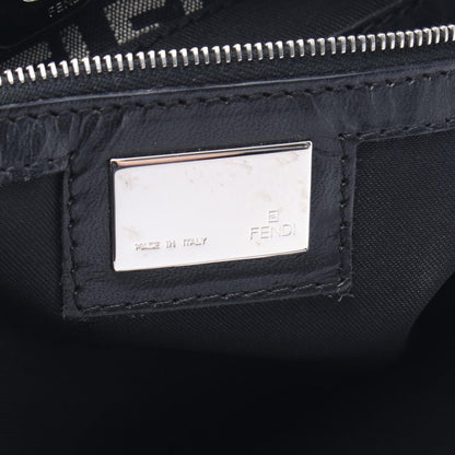 Fendi Tote Zucca Beige Black Canvas Leather Zucchino Handbag — view 4