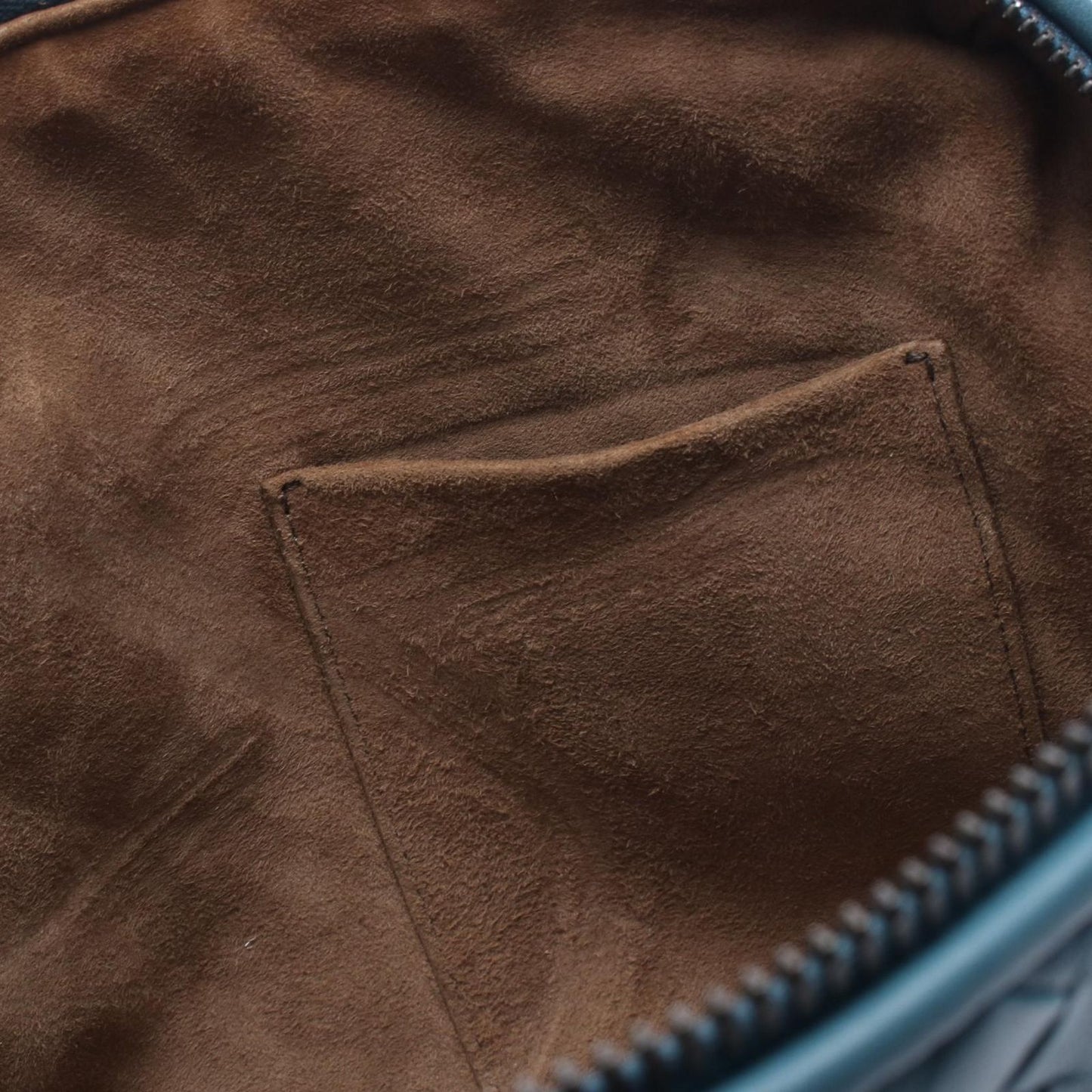 Bottega Veneta Shoulder Bag Nodini Intrecciato Blue Leather — view 5