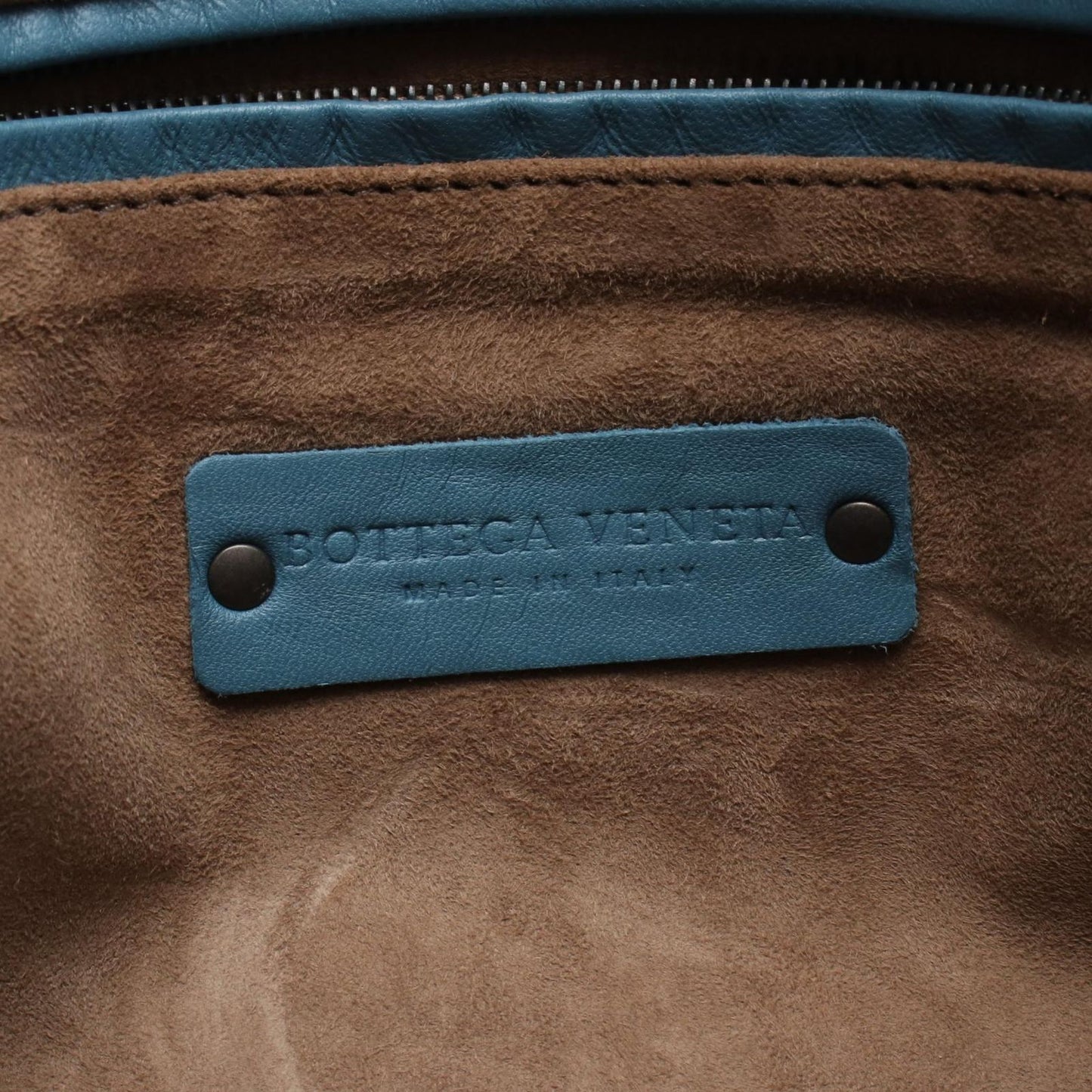 Bottega Veneta Shoulder Bag Nodini Intrecciato Blue Leather — view 4