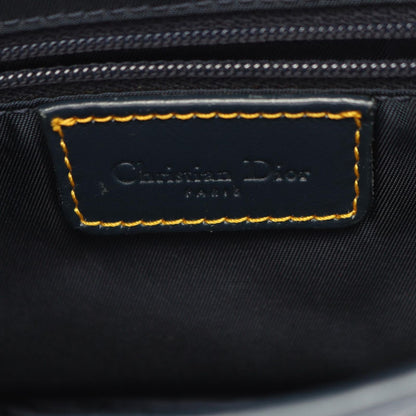 Dior Double Saddle Bag Trotter Navy Canvas Leather — view 4