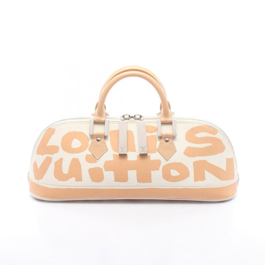 Louis Vuitton Handbag Alma Horizontal Monogram Graffiti White Beige Leather