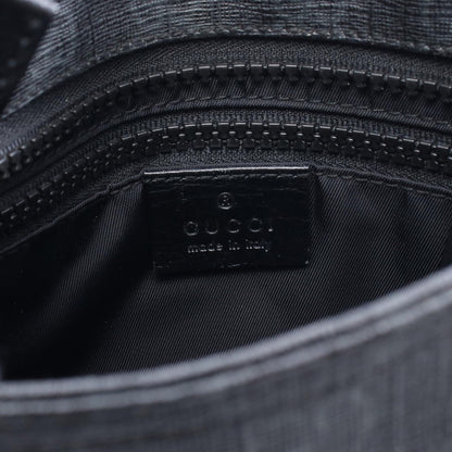 Gucci Shoulder Bag GG Supreme Black Canvas Leather — view 4