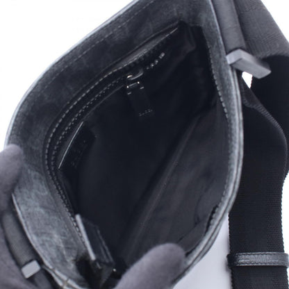 Gucci Shoulder Bag GG Supreme Black Canvas Leather — view 3