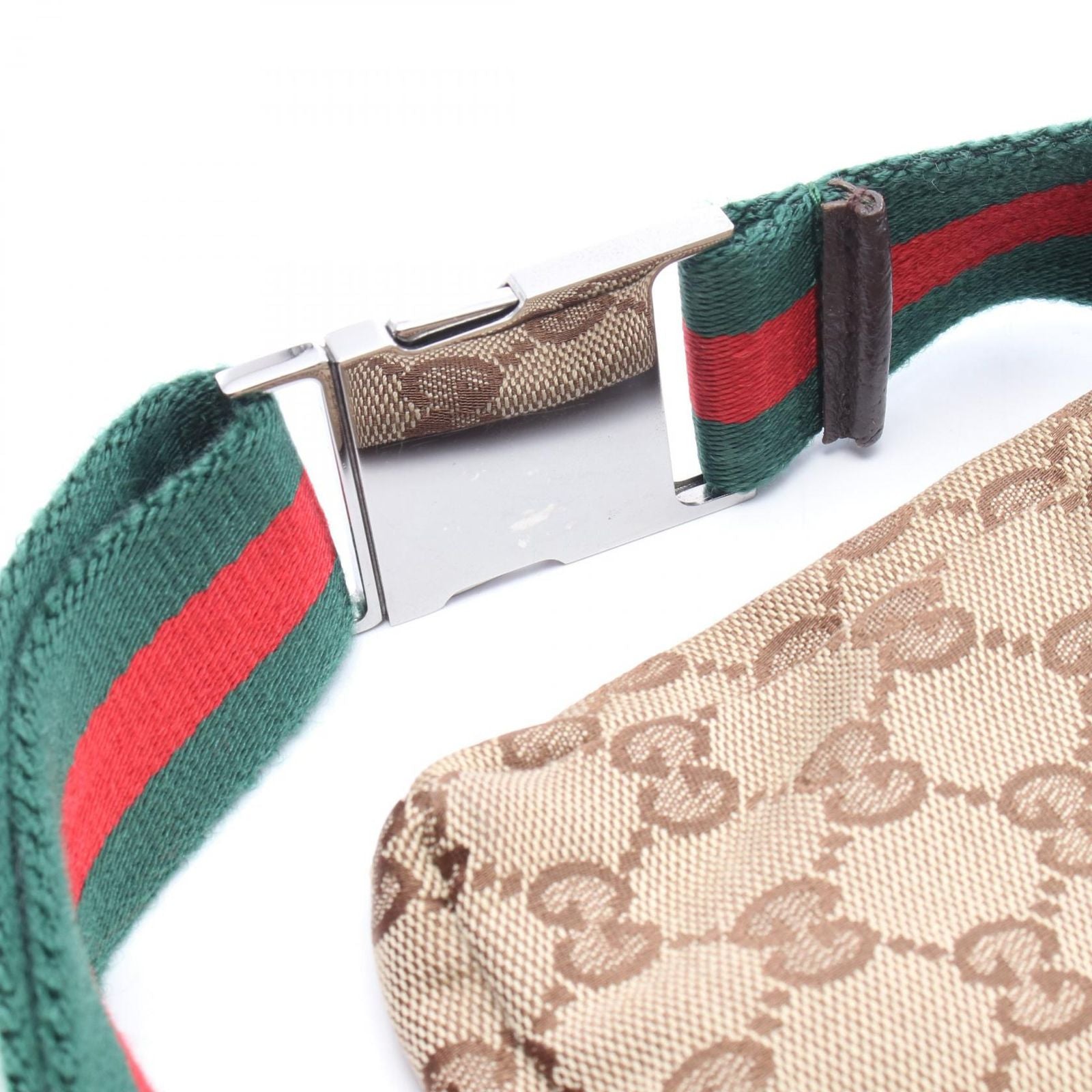 Gucci Waist Bag GG Canvas Beige Dark Brown Sherry — view 9
