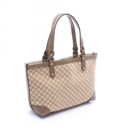 Gucci Tote Diamante Beige Brown Canvas Leather — view 2