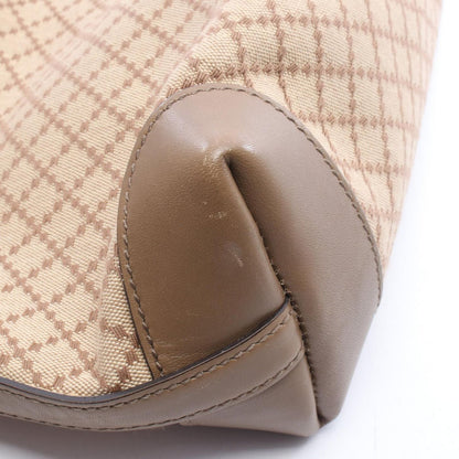 Gucci Tote Diamante Beige Brown Canvas Leather — view 5